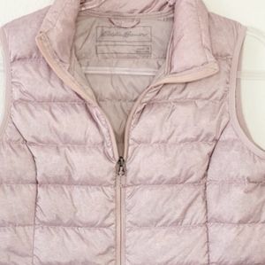 Eddie Bauer Dusty Pink Puffer Down Vest.